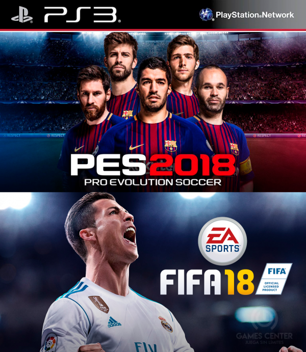 Pro Evolution Soccer 2018 PES 18 + FIFA 18  – PS3